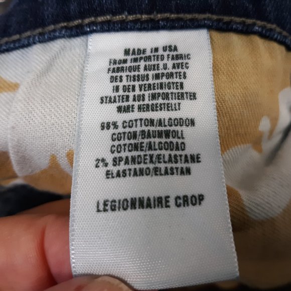 Lucky Brand Women's Crop Jeans Size 6/28 Legionnaire Ankle Snaps Dark Wash Blue - Picture 16 of 16